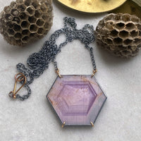 Custom Raspberry Sheen Sapphire Necklace